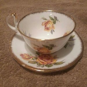 Yellow Rose Teacup & Saucer